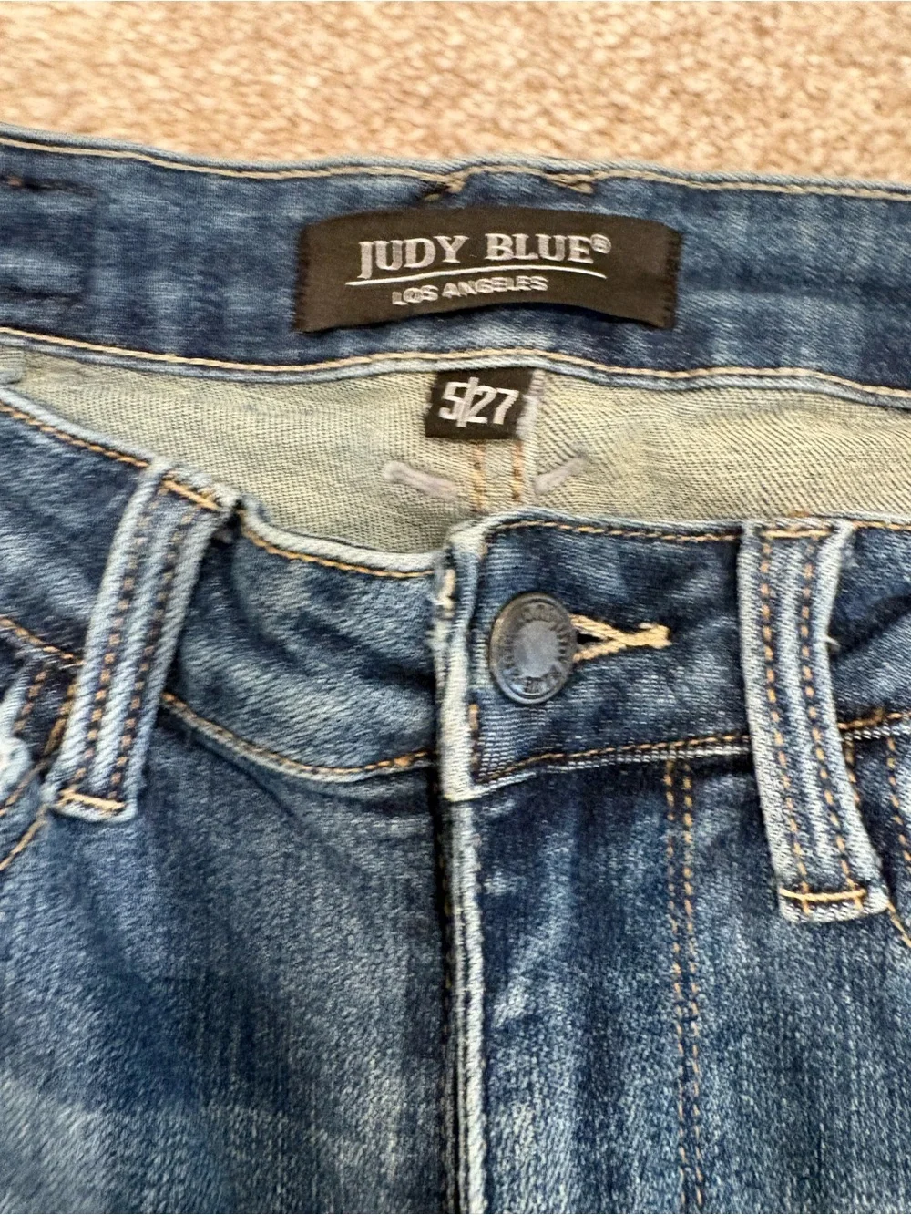 Judy Blue Release Hem Cropped Wide Leg in dark blue wash size 5/27 - Picture 3 of 4